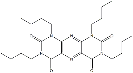 1,3,7,9-Tetrabutylpyrimido[5,4-g]pteridine-2,4,6,8(1H,3H,7H,9H)-tetrone Struktur