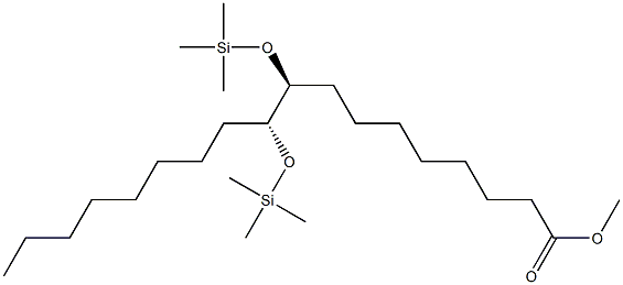 (9S,10R)-9,10-Bis[(trimethylsilyl)oxy]octadecanoic acid methyl ester Struktur