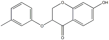 3-(3-Methylphenoxy)-7-hydroxy-2H-1-benzopyran-4(3H)-one Struktur