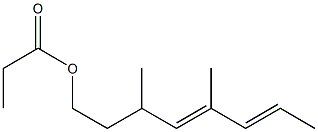 Propionic acid 3,5-dimethyl-4,6-octadienyl ester Struktur