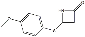 4-(p-Methoxyphenylthio)azetidin-2-one Struktur