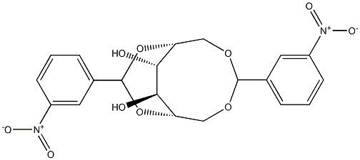 1-O,6-O:2-O,5-O-Bis(3-nitrobenzylidene)-D-glucitol Struktur