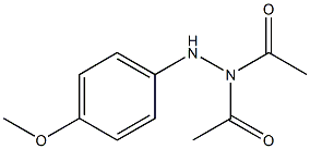 1,1-Diacetyl-2-(4-methoxyphenyl)hydrazine Struktur