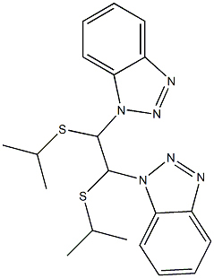 1,2-Bis(isopropylthio)-1,2-bis(1H-benzotriazol-1-yl)ethane Struktur