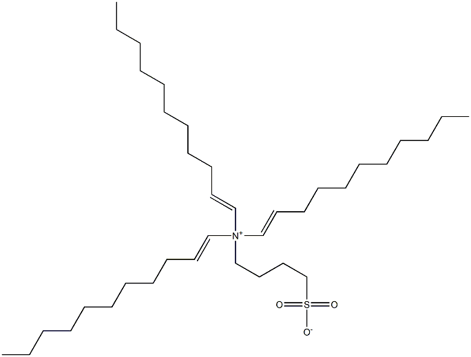 N,N-Di(1-undecenyl)-N-(4-sulfonatobutyl)-1-undecen-1-aminium Struktur