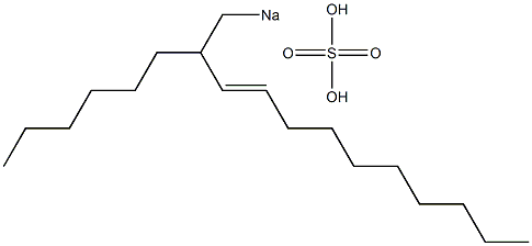 Sulfuric acid 2-hexyl-3-dodecenyl=sodium ester salt Struktur