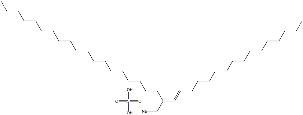 Sulfuric acid 2-(1-hexadecenyl)henicosyl=sodium ester salt Struktur