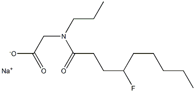 N-(4-Fluorononanoyl)-N-propylglycine sodium salt Struktur