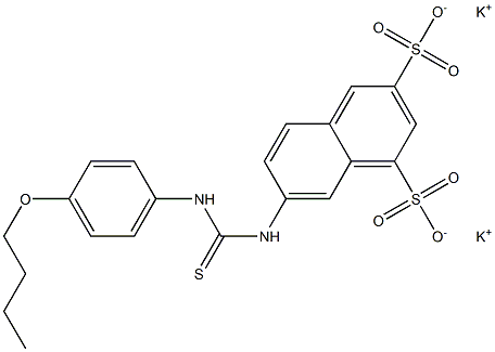 7-[3-(p-Butoxyphenyl)thioureido]-1,3-naphthalenedisulfonic acid dipotassium salt Struktur