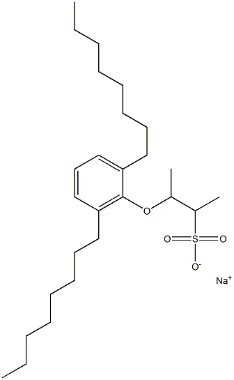 3-(2,6-ジオクチルフェノキシ)ブタン-2-スルホン酸ナトリウム 化學(xué)構(gòu)造式