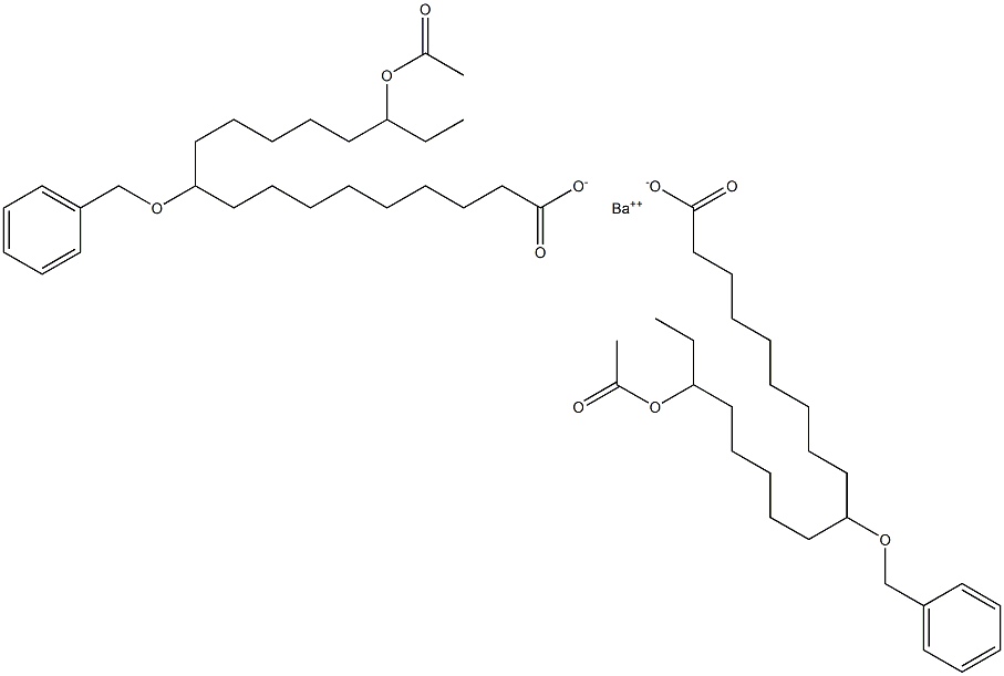 Bis(10-benzyloxy-16-acetyloxystearic acid)barium salt Struktur