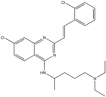 7-Chloro-2-(2-chlorostyryl)-N-[4-(diethylamino)-1-methylbutyl]quinazolin-4-amine Struktur