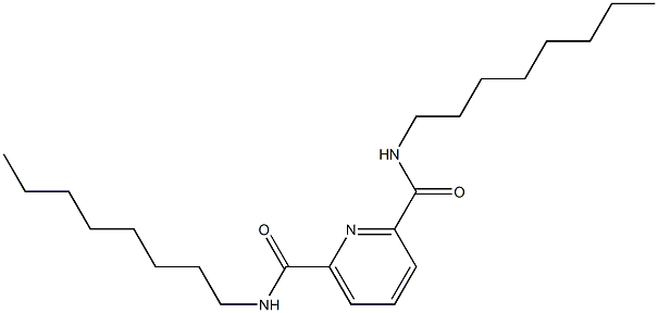 N,N'-Dioctyl-2,6-pyridinedicarboxamide Struktur