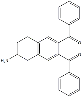 2-Amino-6,7-dibenzoyl-1,2,3,4-tetrahydronaphthalene Struktur