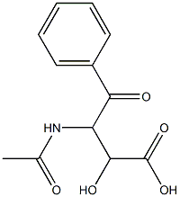 3-Acetylamino-2-hydroxy-4-oxo-4-phenylbutyric acid Struktur