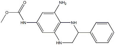 N-[(8-Amino-1,2,3,4-tetrahydro-2-phenylquinoxalin)-6-yl]carbamic acid methyl ester Struktur