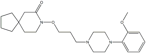 8-[3-[4-(2-Methoxyphenyl)-1-piperazinyl]propyloxy]-8-azaspiro[4.5]decan-7-one Struktur