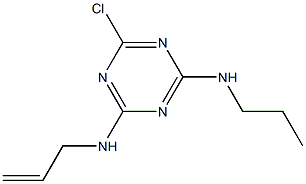 N-Propyl-N'-allyl-6-chloro-1,3,5-triazine-2,4-diamine Struktur