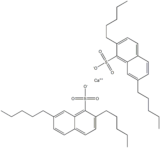 Bis(2,7-dipentyl-1-naphthalenesulfonic acid)calcium salt Struktur