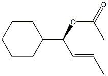 (+)-Acetic acid (R)-1-cyclohexyl-2-butenyl ester Struktur