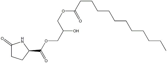 1-[(D-Pyroglutamoyl)oxy]-2,3-propanediol 3-dodecanoate Struktur