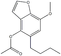 4-Acetoxy-5-butyl-7-methoxybenzofuran Struktur