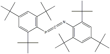 1,3-Bis[2,4,6-tri(tert-butyl)phenyl]-1-aza-3-phosphaallene Struktur