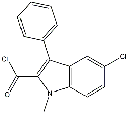 5-Chloro-1-methyl-3-phenyl-1H-indole-2-carbonyl chloride Struktur