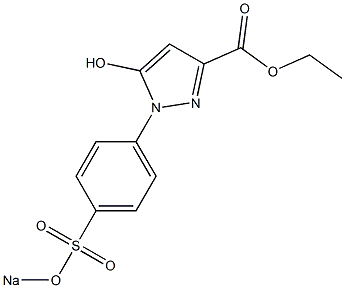 5-Hydroxy-1-[4-(sodiosulfo)phenyl]-1H-pyrazole-3-carboxylic acid ethyl ester Struktur