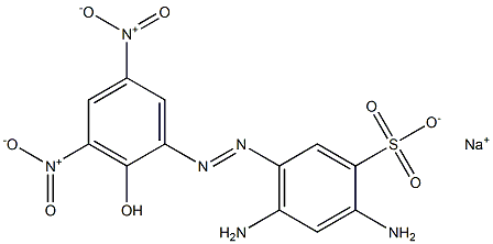 2,4-Diamino-5-[(3,5-dinitro-2-hydroxyphenyl)azo]benzenesulfonic acid sodium salt Struktur