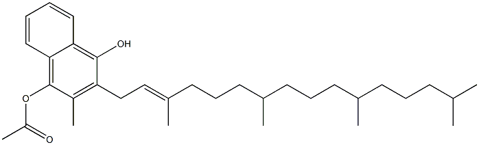 4-Acetoxy-2-(3,7,11,15-tetramethyl-2-hexadecenyl)-3-methyl-1-naphthol Struktur