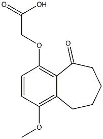 [(1-Methoxy-5-oxo-6,7,8,9-tetrahydro-5H-benzocyclohepten)-4-yloxy]acetic acid Struktur