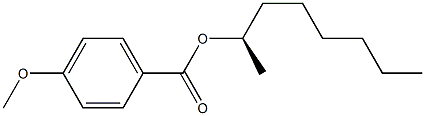 (-)-p-Anisic acid (R)-1-methylheptyl ester Struktur