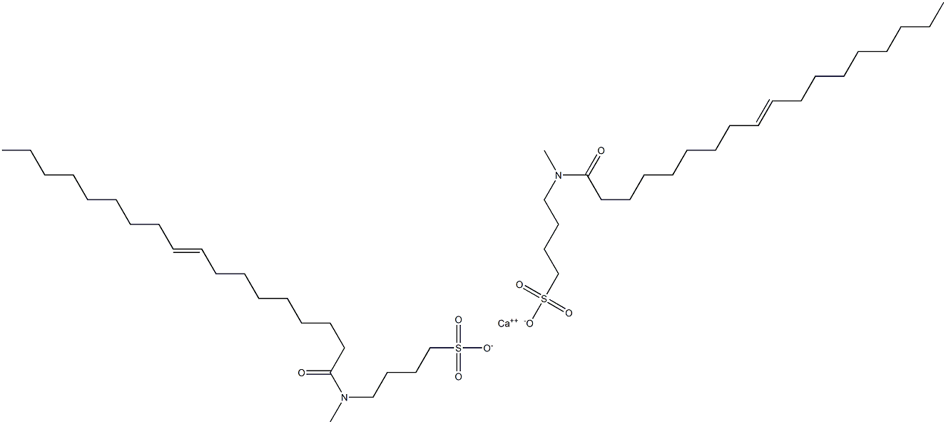 Bis[4-[N-[(E)-9-octadecenoyl]-N-methylamino]-1-butanesulfonic acid]calcium salt Struktur