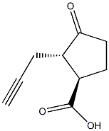 (1R,2S)-2-(2-Propyn-1-yl)-3-oxocyclopentane-1-carboxylic acid Struktur