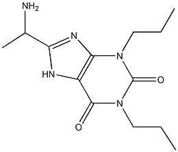 1,3-Dipropyl-8-(1-aminoethyl)xanthine Struktur