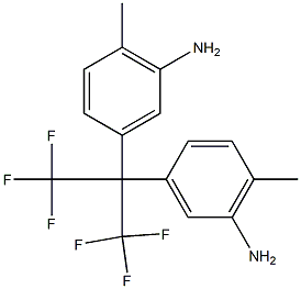 3,3'-[2,2,2-Trifluoro-1-(trifluoromethyl)ethane-1,1-diyl]bis(6-methylaniline) Struktur