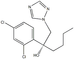 (R)-2-(2,4-Dichlorophenyl)-1-(1H-1,2,4-triazole-1-yl)hexane-2-ol Struktur