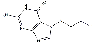 7-(2-Chloroethylthio)guanine Struktur