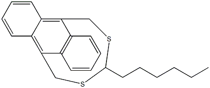 9,10-(Methanothioheptanothiomethano)anthracene Struktur