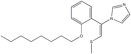 1-[(E)-2-Methylthio-1-[2-(octyloxy)phenyl]ethenyl]-1H-imidazole Struktur