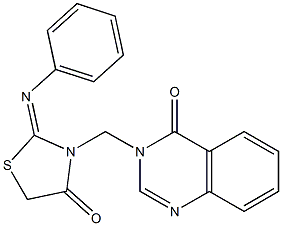 3-[[4-Oxo-2-(phenylimino)thiazolidin-3-yl]methyl]quinazolin-4(3H)-one Struktur