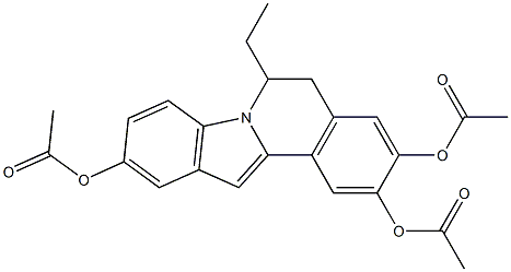 6-Ethyl-5,6-dihydroindolo[2,1-a]isoquinoline-2,3,10-triol triacetate Struktur