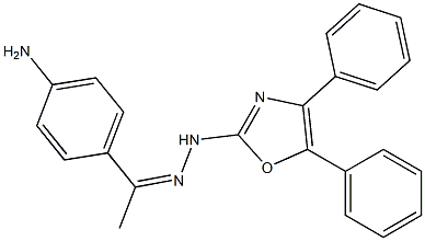 4'-Aminoacetophenone (4,5-diphenyloxazol-2-yl)hydrazone Struktur