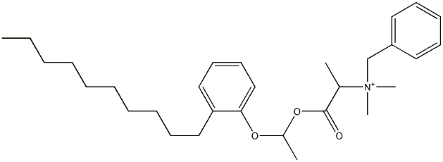 N,N-Dimethyl-N-benzyl-N-[1-[[1-(2-decylphenyloxy)ethyl]oxycarbonyl]ethyl]aminium Struktur