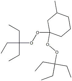 3-Methyl-1,1-bis(1,1-diethylpropylperoxy)cyclohexane Struktur