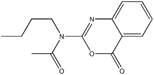 2-[Butyl(acetyl)amino]-4H-3,1-benzoxazin-4-one Struktur