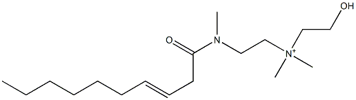 2-[N-(3-Decenoyl)-N-methylamino]-N-(2-hydroxyethyl)-N,N-dimethylethanaminium Struktur