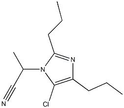 5-Chloro-1-(1-cyanoethyl)-2,4-dipropyl-1H-imidazole Struktur