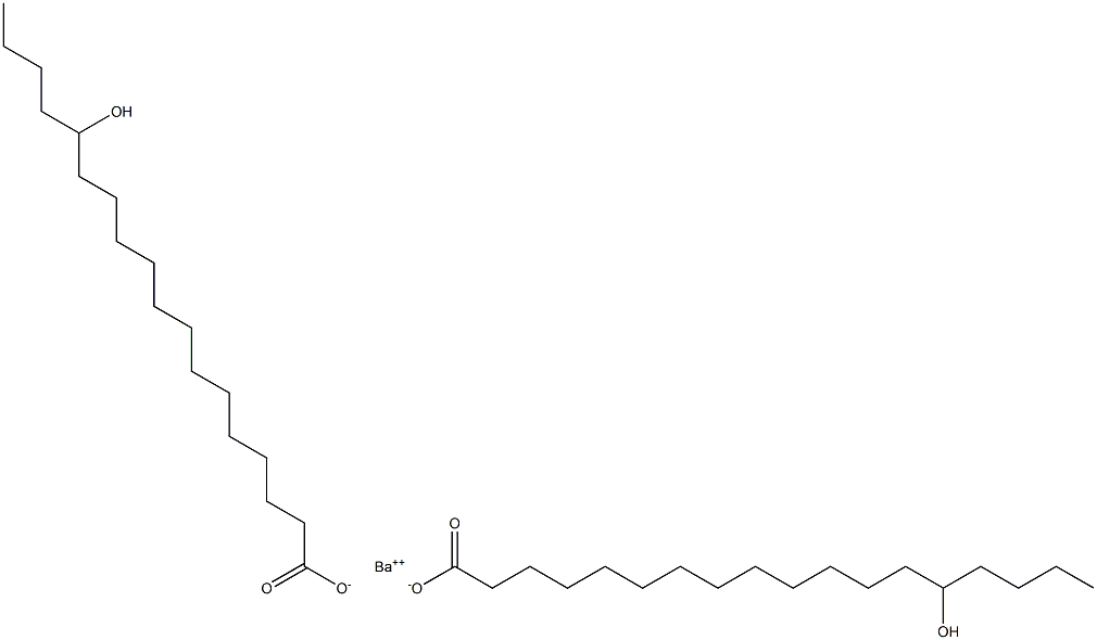 Bis(14-hydroxyoctadecanoic acid)barium salt Struktur